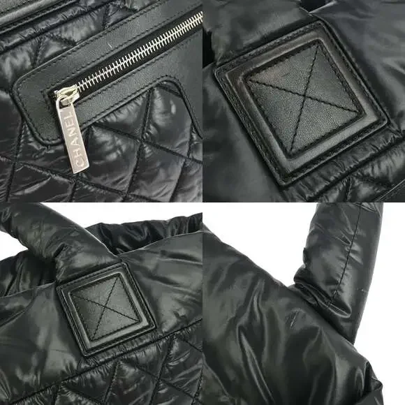 Chanel Quilted Nylon Coco Cocoon Reversible Tote Black - Picture 4 of 4